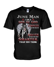 June Man I am a Son of God V-Neck T-Shirt tile