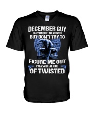 December Guy I May Seem Quiet And Reserved V-Neck T-Shirt tile
