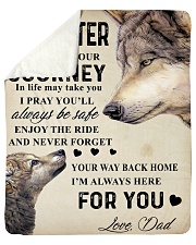 To My Daughter Sherpa Fleece Blanket tile