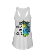 He Keeps Me Safe Ladies Flowy Tank tile