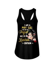 I Am A May Girl Ladies Flowy Tank tile