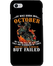 I Was Born In October My Scars Tell Me A Story Phone Case tile
