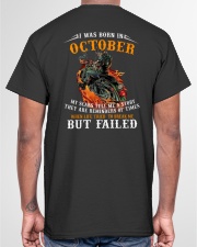 I Was Born In October My Scars Tell Me A Story Classic T-Shirt garment-tshirt-unisex-back-04