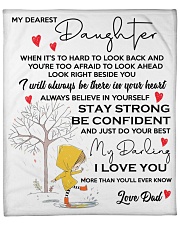 My Dearest Daughter Fleece Blanket - 50" x 60" front