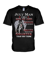 July Man I am a Son of God V-Neck T-Shirt tile