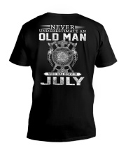 Never Underestimate An Old Man Who Was Born In Jul V-Neck T-Shirt tile
