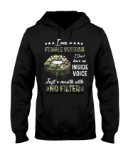 I Am A Female Veteran I Don't Have An Inside Voice Hooded Sweatshirt tile