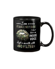 I Am A Female Veteran I Don't Have An Inside Voice Mug tile