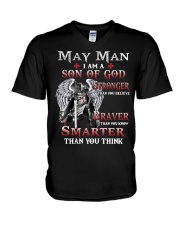 May Man I am a Son of God V-Neck T-Shirt tile