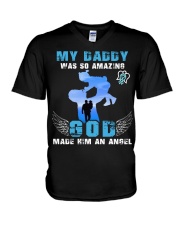 My Daddy was so amazing God made him an angel V-Neck T-Shirt tile