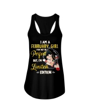 I Am A February Girl Ladies Flowy Tank tile