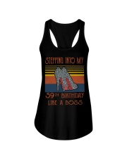 Stepping Into My 59th Birthday Like A Boss Ladies Flowy Tank tile