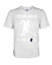 Your Hole Is My Goal V-Neck T-Shirt thumbnail