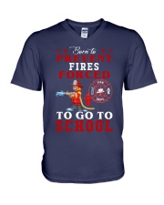 to go to school V-Neck T-Shirt thumbnail