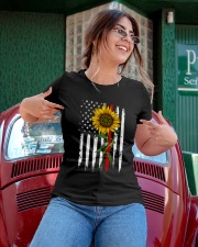 US firefighter Flag Sunflower Ladies T-Shirt apparel-ladies-t-shirt-lifestyle-01