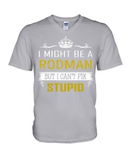 Rodman - Fix Stupid Job Title V-Neck T-Shirt thumbnail