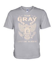 Team GRAY - Lifetime Member V-Neck T-Shirt thumbnail