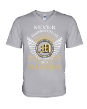 Never Underestimate MARGOLIS - Name Shirts V-Neck T-Shirt thumbnail