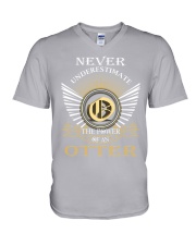 Never Underestimate OTTER - Name Shirts V-Neck T-Shirt thumbnail