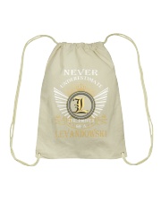 Never Underestimate LEVANDOWSKI - Name Shirts Drawstring Bag thumbnail