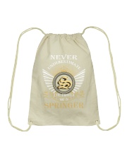 Never Underestimate SPRINGER - Name Shirts Drawstring Bag thumbnail