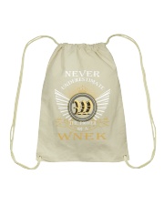Never Underestimate WNEK - Name Shirts Drawstring Bag thumbnail