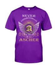 Never Underestimate ASCHER - Name Shirts Classic T-Shirt thumbnail