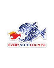 Every vote counts fish yard sign Sticker tile