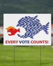 Every vote counts fish yard sign 18x12 Yard Sign aos-yard-sign-18x12-lifestyle-front-05
