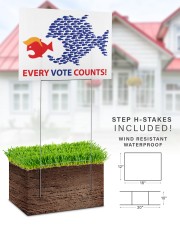 Every vote counts fish yard sign 18x12 Yard Sign aos-yard-sign-18x12-lifestyle-front-28