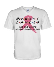Breast Cancer V-Neck T-Shirt tile