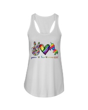 Peace Love Unicorn GLBT Ladies Flowy Tank tile