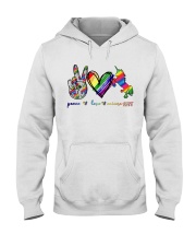 Peace Love Unicorn GLBT Hooded Sweatshirt tile