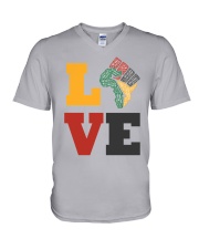 Love Black V-Neck T-Shirt tile