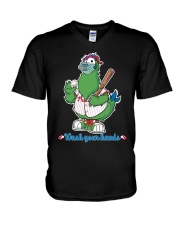 Wash Your Hands Chicken V-Neck T-Shirt thumbnail