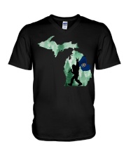 Bigfoot Michigan V-Neck T-Shirt tile