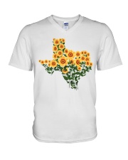 Texas Sunflower V-Neck T-Shirt tile
