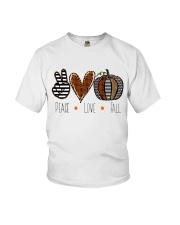 Peace Love Fall Youth T-Shirt tile