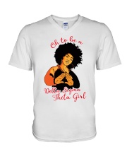 Delta Sigma Theta Girl V-Neck T-Shirt tile