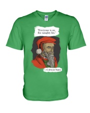 Calvinist Santa V-Neck T-Shirt thumbnail