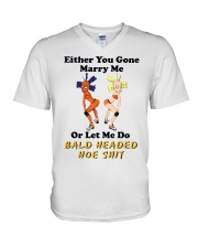 Bald Headed V-Neck T-Shirt tile
