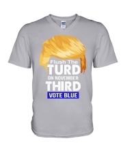 Vote Blue V-Neck T-Shirt thumbnail
