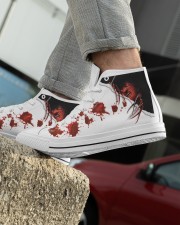 Freddy Blood Men's High Top White Shoes aos-complex-men-white-high-top-shoes-lifestyle-inside-left-outside-left-09