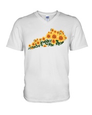 Kentucky Sunflower V-Neck T-Shirt tile