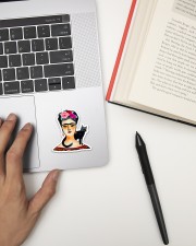 Women and Cat Sticker - Single (Vertical) aos-sticker-single-vertical-lifestyle-front-12