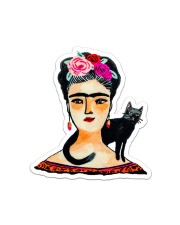 Women and Cat Sticker - Single (Vertical) front