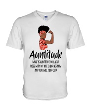 Auntitude V-Neck T-Shirt tile