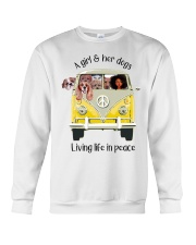Black Girl And Her Dogs Crewneck Sweatshirt tile