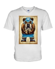 Lucha Libre Dog 3 V-Neck T-Shirt tile