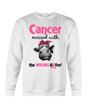 Cancer Messed With Wrong Heifer Crewneck Sweatshirt thumbnail